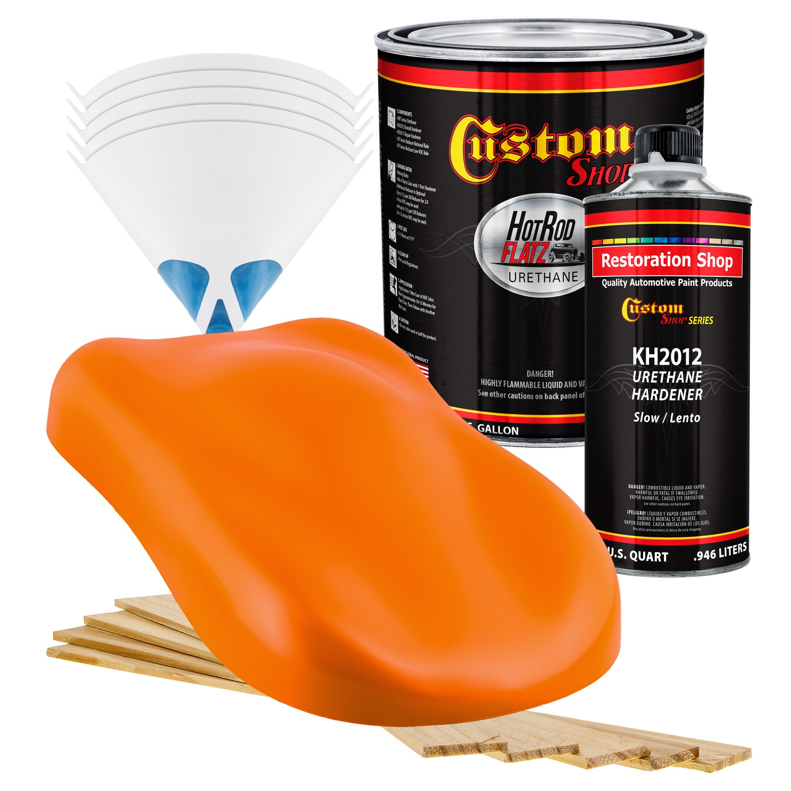 Hot Rod Flatz Omaha Orange Urethane Auto Paint Gallon Kit  