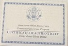 Jamestown SILVER UNCIRCULATED US Mint 400th Anniv.  Silver Dollar — photo 8