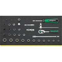 "Stahlwille Tcs 40/41/44/8 Qr SteckschlüSsel-Satz 1/4\" In Tcs-Einlage 3/8\" 33-Tlg"