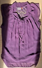 Bluse, Only, Chiffon, Spitze, Schleife, Gr. 36, Weinrot, Bordeuxrot