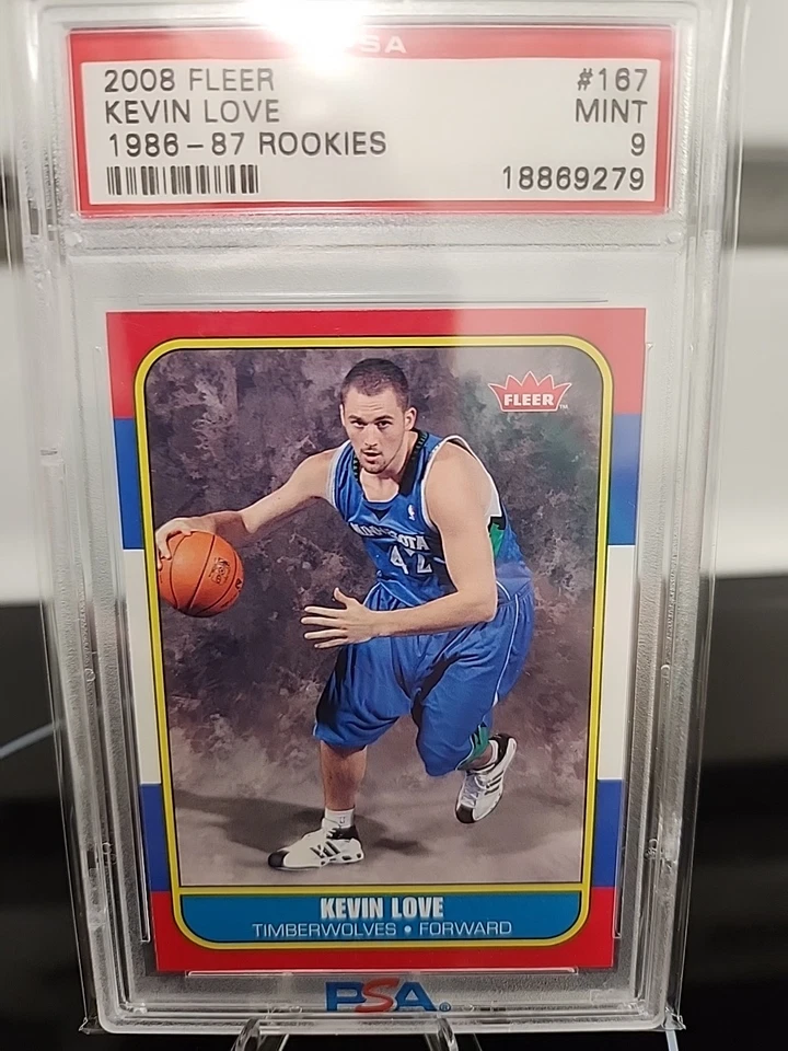 Fleer Kevin Love 2008 1986-87 Style Rookies PSA MT. 9 #167-T-Wolves Foto 4 de 4