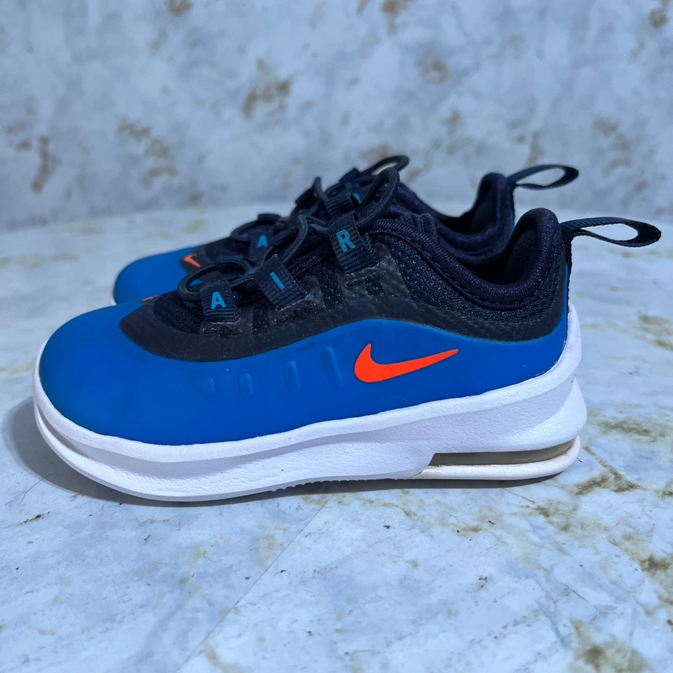 Nike Air Max Axis Niño Pequeño Juvenil Talla 6C Zapatos Azul Blanco Atlético Tenis Bajos Foto 4 de 4