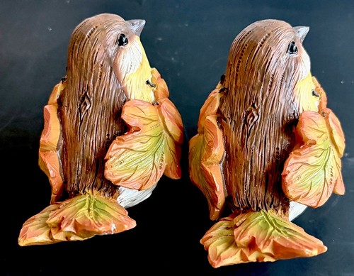 Hodao Fall Decor Thanksgiving Birds Set Of 6 Birds 3.25”Each Pumpkins Sunflowers - Picture 13 of 22