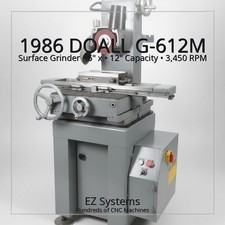 1986 DOALL G-612M Surface Grinder, 6" x 12" Capacity, 3,450 RPM Spindle