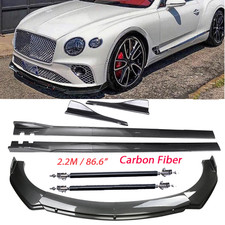 Carbon Front Bumper Lip Chin Spoiler Splitter Side Skirt For Bentley Continental Carbon Front Bumper Lip Chin Spoiler Splitter Side Skirt For Bentley Continental