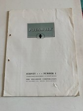 1938 Polaroid Survey No 1 Edwin Land 3-D Stereoscopic Optics Booklet