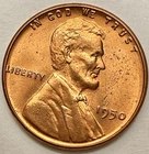 1950-p  Choice Uncirculated BU Red RD - Lincoln Wheat Cent  ~ B849