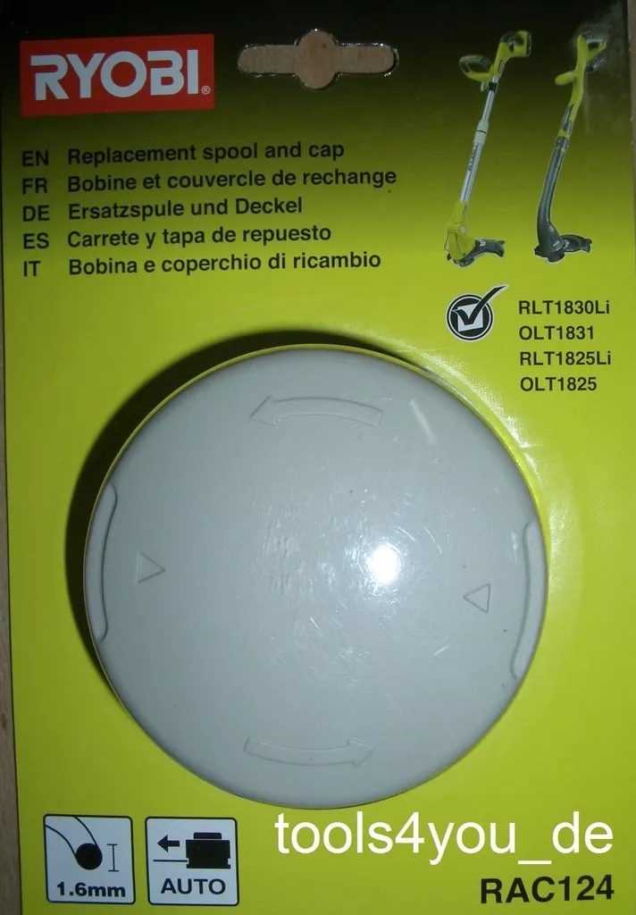 5 x Ryobi Fadenspule zu Rasentrimmer RLT 1825 OLT 1825 RAC124