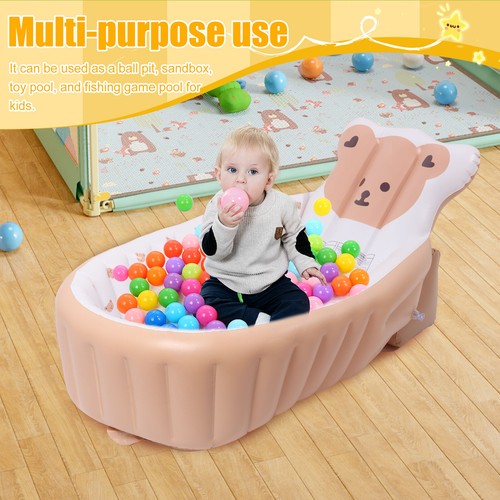 PVC Toddler Bath Tub Solid Support Inflatable Baby Bathtub Baby Bath Tub[· - Picture 6 of 11