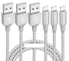 3 Pack 10 ft Nylon Braided Cable Fast Charging Cord Compatible with iPhone