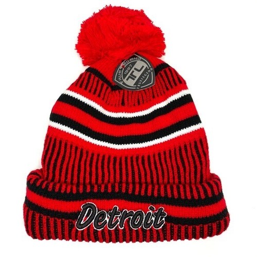 New Detroit Men's Red, Black, White 
