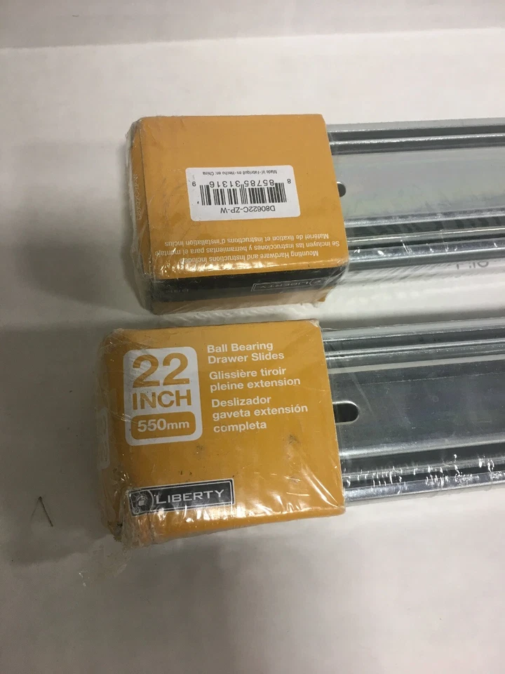 2 sets of Liberty D80622C-ZP-W 22-Inch Ball Bearing Drawer Slides FREE Shipping - Image 2 of 3