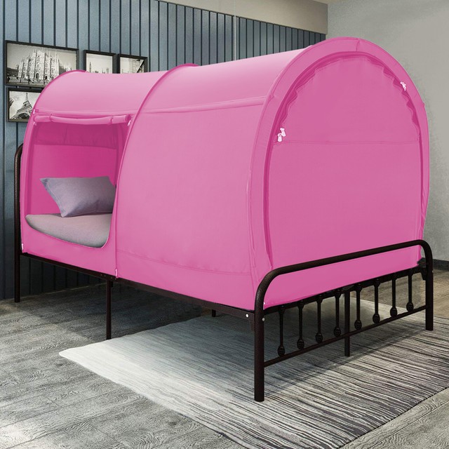 Bed Tent Canopy Pink Color Pop Up Bed Tent Twin Full eBay