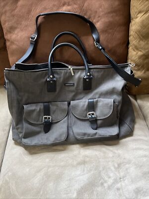 Leather Weekender Hook And Albert Luggage Hook Albert Black Grey