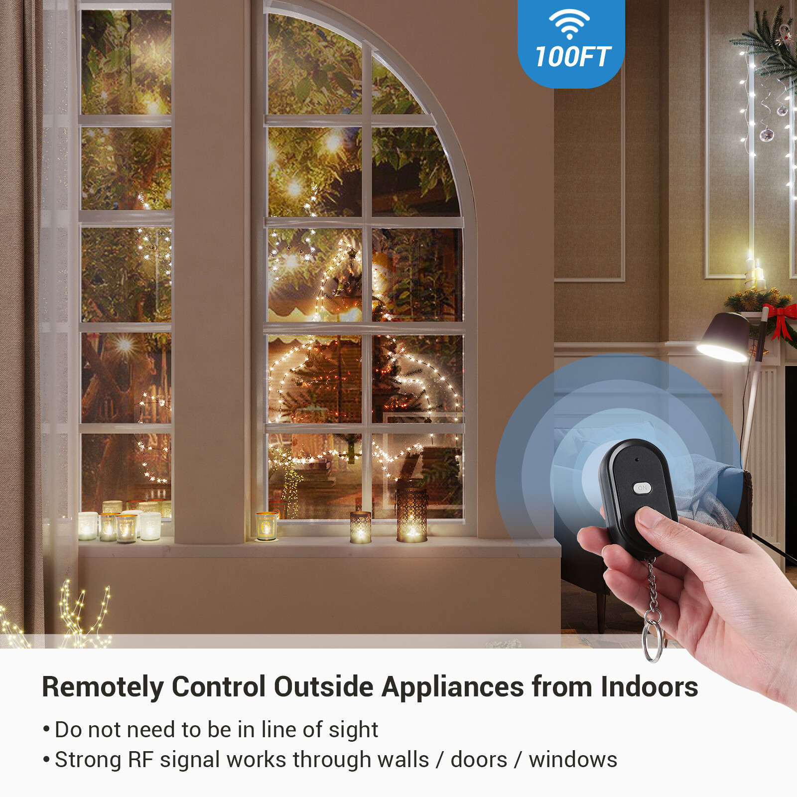 DEWENWILS Outdoor Remote Control Outlet Wireless Remote On Off Power ...