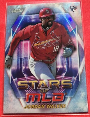 Jordon Walker 2024 Topps Chrome Stars of MLB Rooke Card No. SMLBC-
