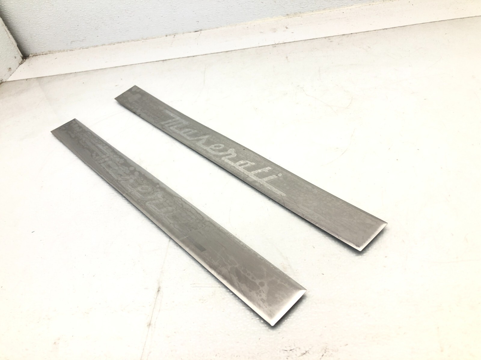 2014-2024 MASERATI GHIBLI S FRONT DOOR SILL SCUFF PLATE TRIM PANEL SET X2 OEM