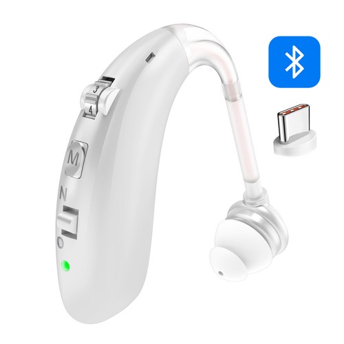 Bluetooth Digital Hearing Aid Aids Kit Behind the Ear BTE Sound Voice Amplifier - Picture 8 of 13