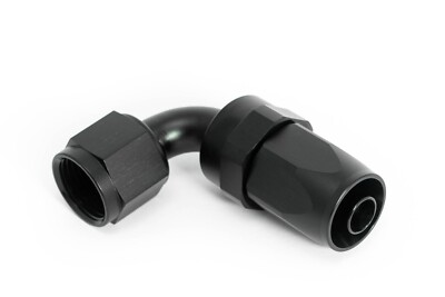 Alu Fitting Dash 8 / -8 AN / JIC 8 Anschluss 90° Schwarz eloxiert