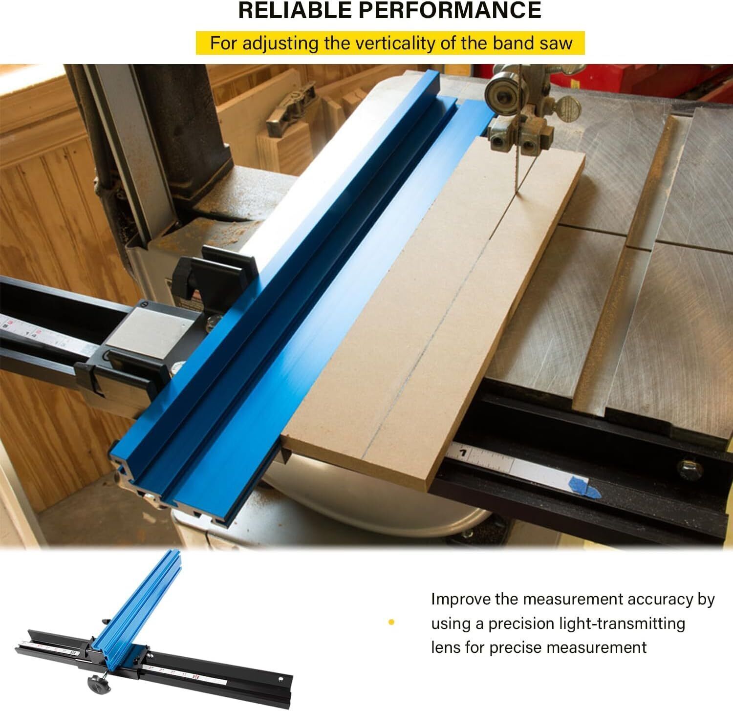 KMS7200 Bandsaw Fence for Most 14" Band Saw, Precise Cutting
