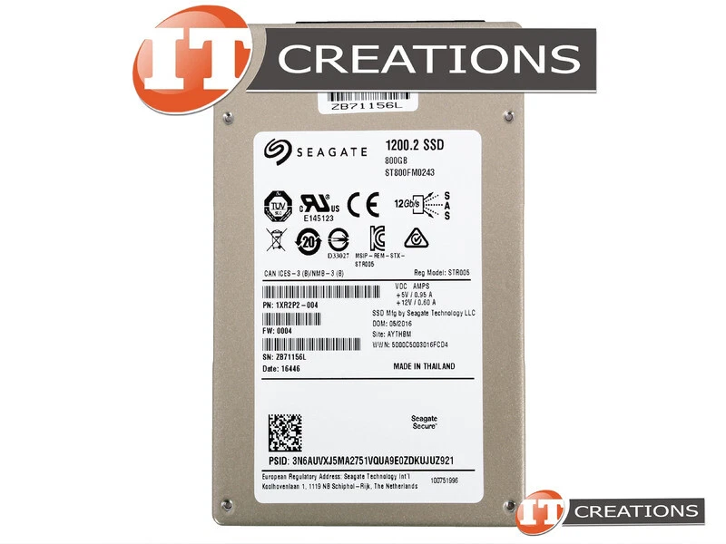 SEAGATE 800GB MLC 2.5 SFF NYTRO ENTERPRISE 1200.2 SAS SSD 12GB/S ST800FM0243 - Image 3 of 3