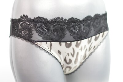 LA PERLA Dessous - Slip Tanga mit Leopardenmuster mit Spitze 013