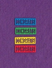 WORD SCALLOPED CONGRATS die cuts scrapbook cards