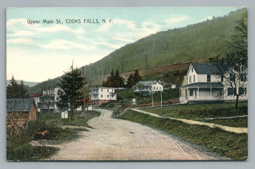 Upper Main Street COOKS FALLS New YorkDelaware County Artino Postcard