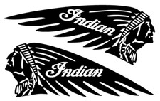 2 x INDIAN MOTORCYCLE Tank Aufkleber 260 x 95 mm • Sticker • Warbonnet • Chief