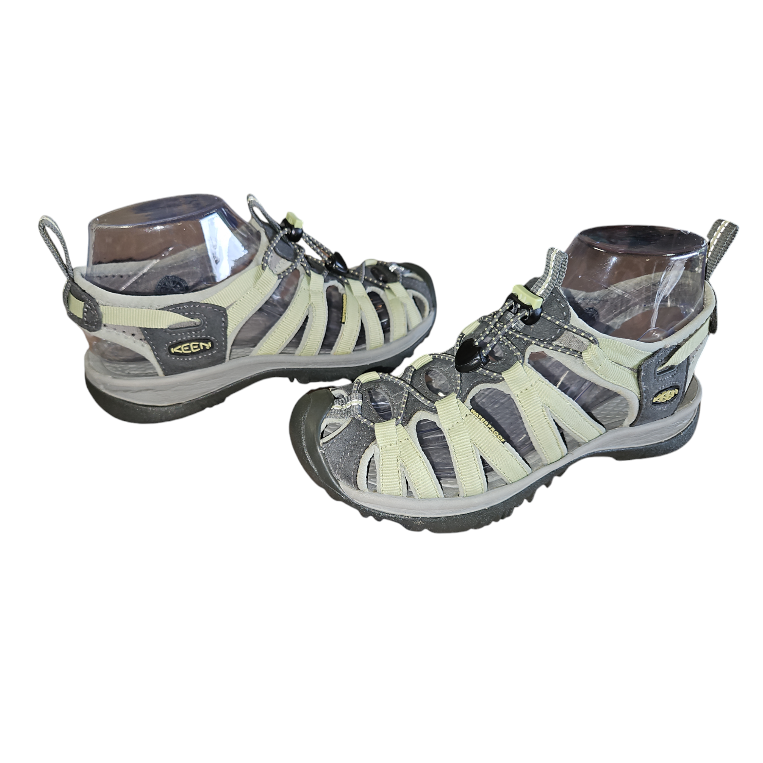 Sandali da trekking acqua KEEN verde chiaro da donna sussurro taglia 6 5