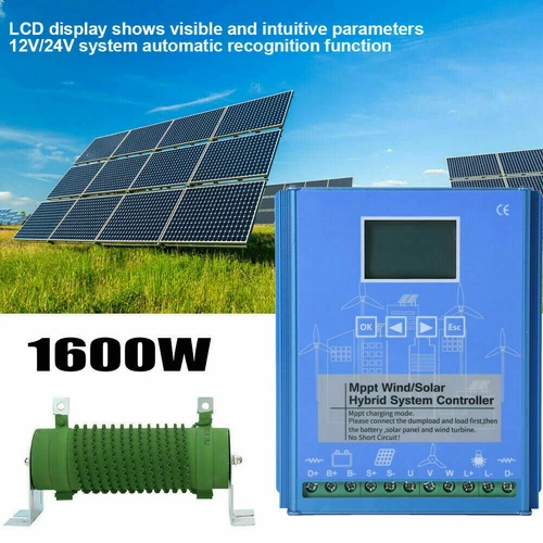 2000W 12V 24V 48V Wind Solar Hybrid MPPT Laderegler Solarregler mit Dumpload - Bild 4 von 19