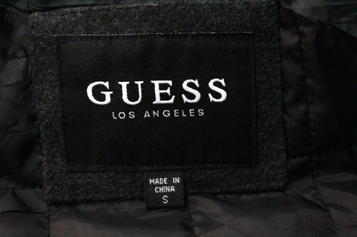GUESS Abrigo Hombre TALLA S Chaqueta Gris Giubbotto Chaqueta Abrigo Logo Hombre - Imagen 14 de 15