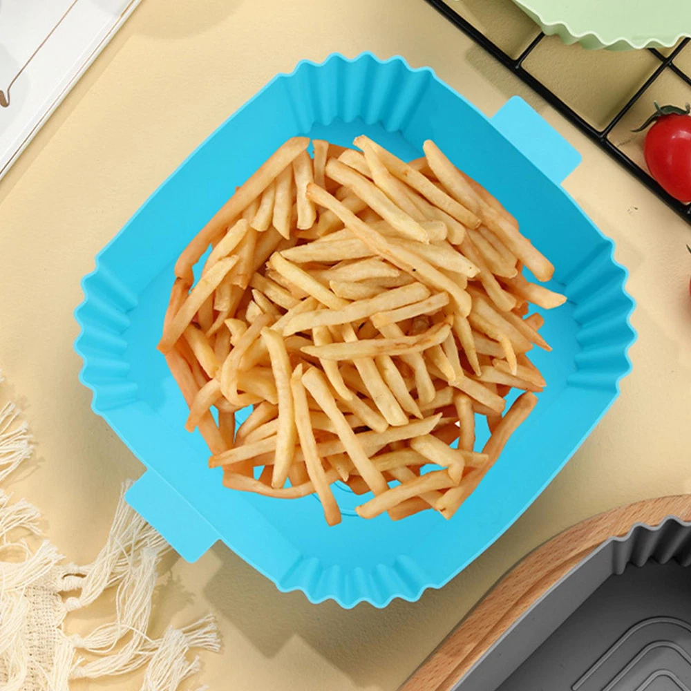 Air Fryer Silicone Pot Basket Liners Non-Stick Safe Oven Baking Tray Accessories