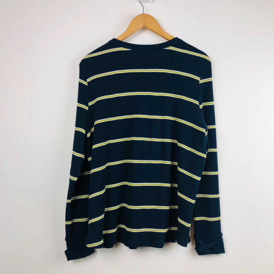 Market & Spruce Women's Striped Waffle Knit Long Sleeve Popover Shirt Size XXL - Image 4 of 4