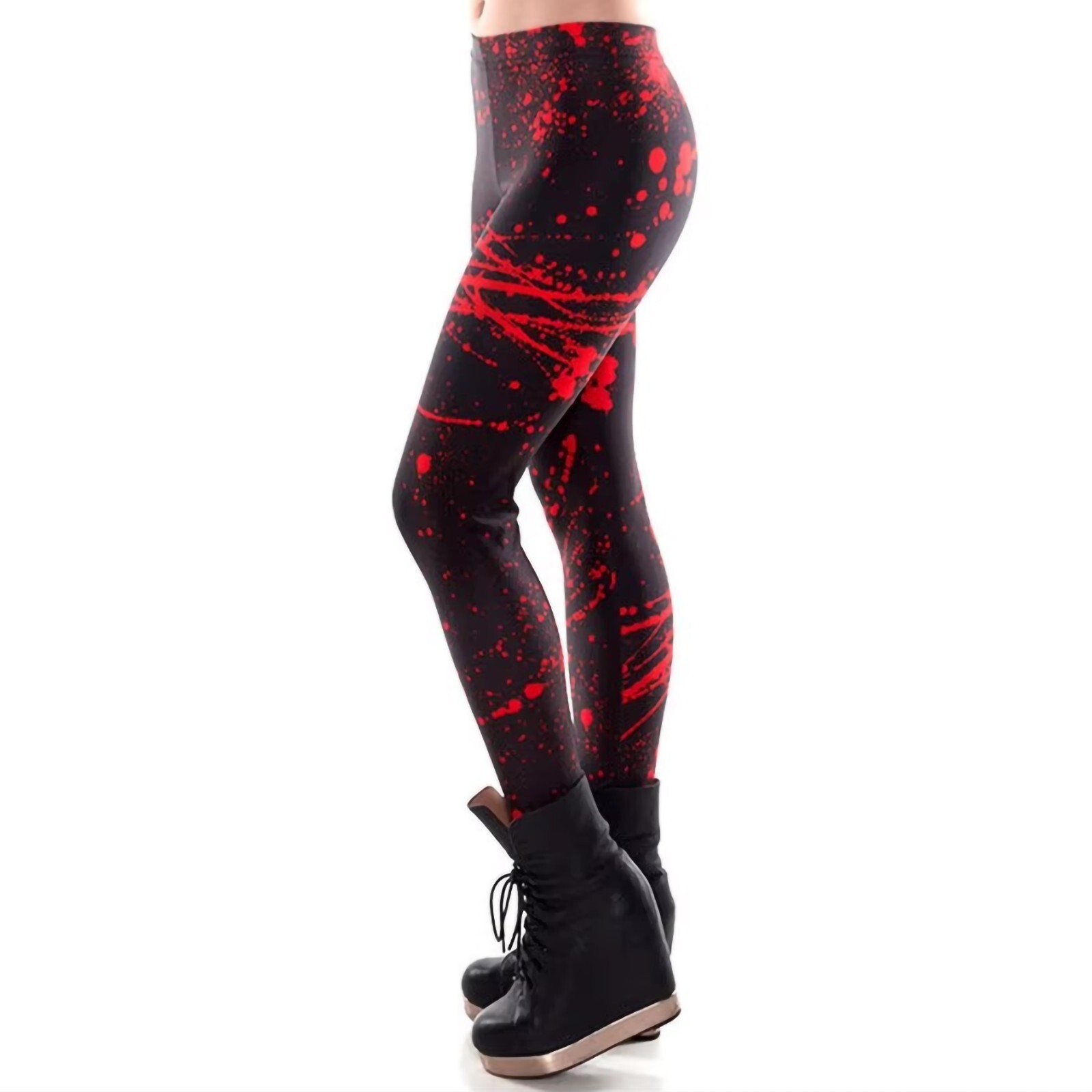 Red Blood Splatter Women’s Leggings Full-Length UK Sizes 6 to 14