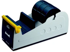 T.R.U. ET-337 Blue/Grey Premium Steel Desk Top Tape Dispenser: 3in. Multi-Roller