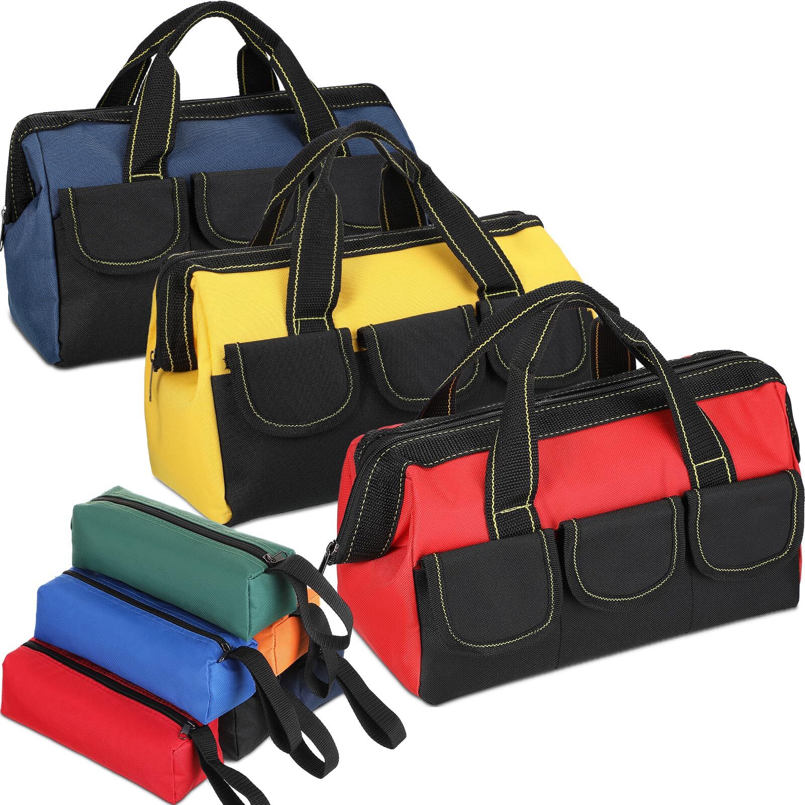 9 Pcs Heavy Duty Tool Bag Set Waterproof Tool Bags Pouches 13" in 3 Colors