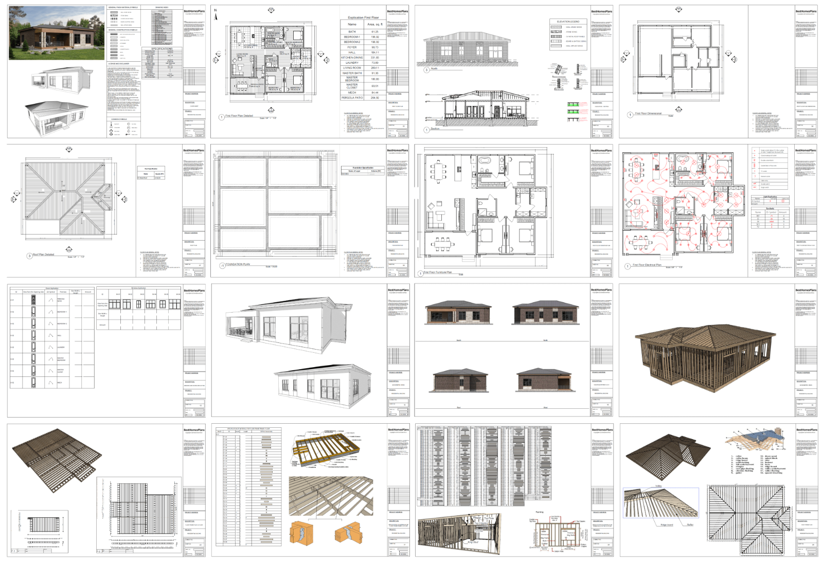 Type 26 Build Plan.pdf 39’x49’ 3 Bed, 2 Bath Charming House Architectural Build Plans PDF ...