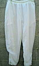 VTG 80's White Nylon Parachute Pants New Wave Womens SZ Small  Zip Pegged Legs