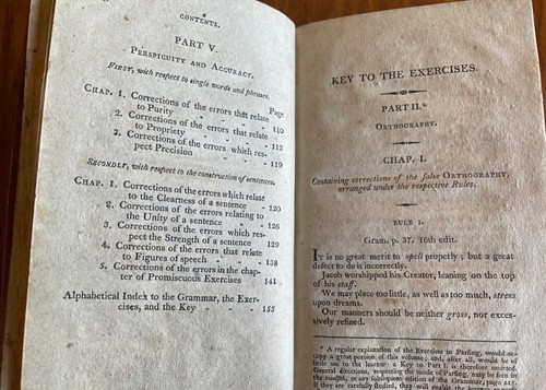 1811 KEY EXERCISES MURRAY'S ENGLISH INSTRUCTION GRAMMAR & COMPOSITION LEATHER - Picture 8 of 10