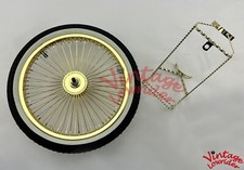 Vintage Lowrider 20 Double Square Twisted Gold Continental Kit W16 Spare Tire Vintage Lowrider 20 Double Square Twisted Gold Continental Kit W16 Spare Tire