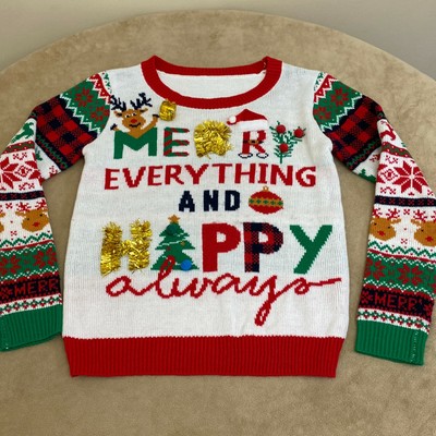 Ugly Christmas Pullover Sweater Size 