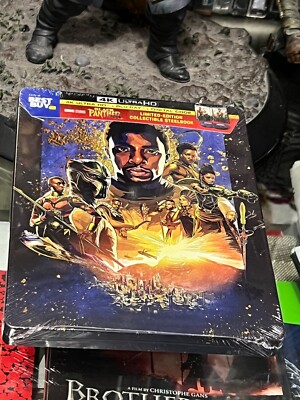 Black Panther (4K Ultra HD + Blu-ray) Limited Edition Steelbook! BRAND NEW!