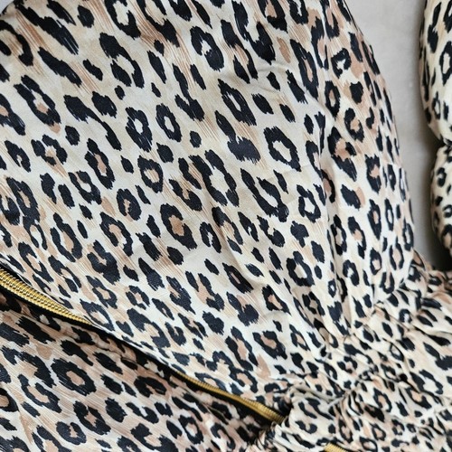 Pink Platinum Leopard Print Puffer Jacket with Hood - Size 7/8 - Picture 6 of 15