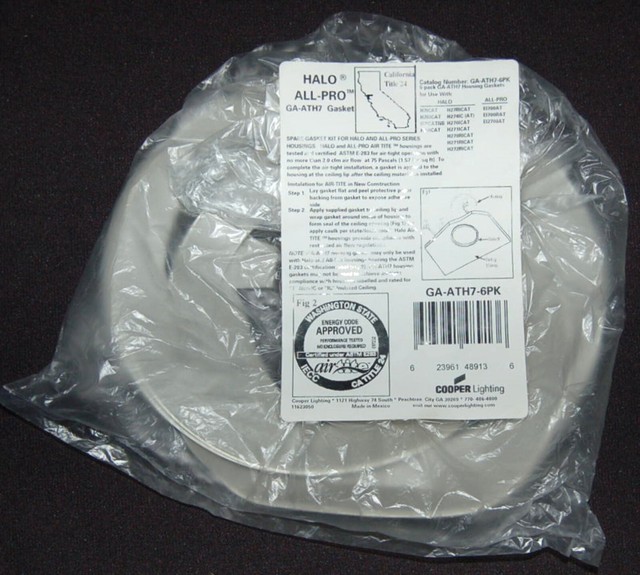 Halo 6 In. Recessed Ceiling Light Airtite Gasket Kit for sale online