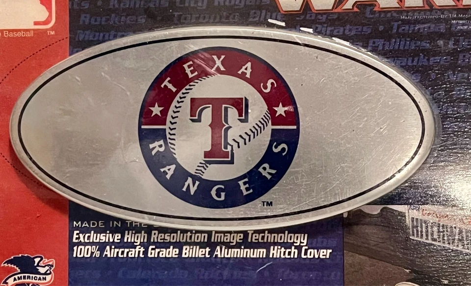MLB Texas Rangers TOW HITCH COVER car/truck/suv trailer 2" receiver cap NEW!!! — 第 2/4 张图片