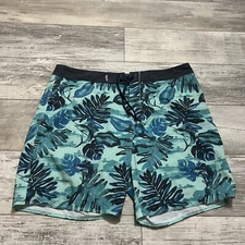 Salt Life Board Shorts Mens 38 Blue SLX-QD Casual Swim Trunks Fishing Floral