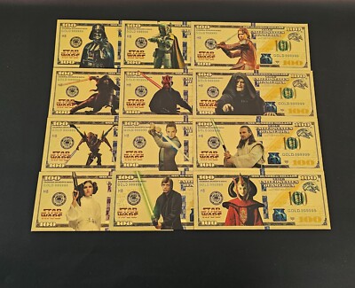 star wars gold foil banknote collection