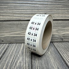 42x34 Retail Size Stickers for Store Boutique Clothing Label Apparel Roll