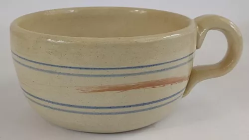 Vintage Studio Art Pottery Stoneware Soup Chili Bowl/Mug, Signed PAT